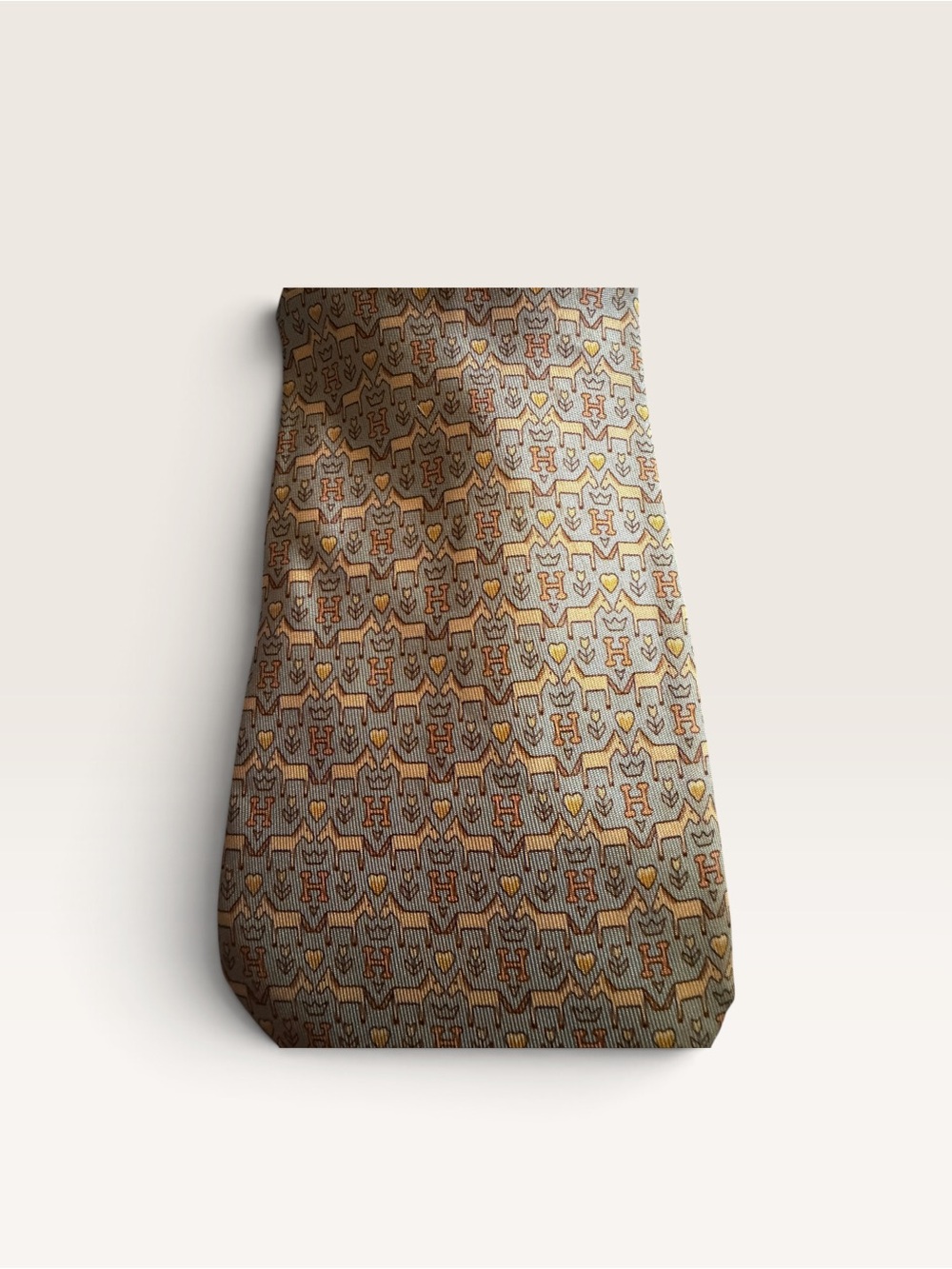 Hermes Silk Tie with Equestrian Design - Picture 3 of 8